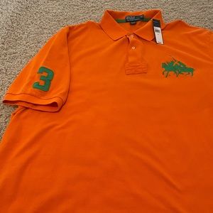 NWT Orange Ralph Lauren Polo Shirt